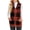 Red, variant on CoCopeaunts Women Warm Outwear Vest Lightweight Fashion Plaid Stand Collar Zipper Up Sleeveless Vest with Pocket
