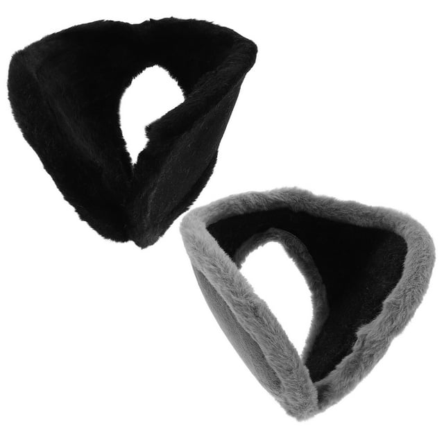 LOLIPPYY 2 Pcs Cache-Oreilles d'Hiver pour Hommes en Peluche avec Spandex Extensible Doux derrière la Tête Design Chaud Extérieur