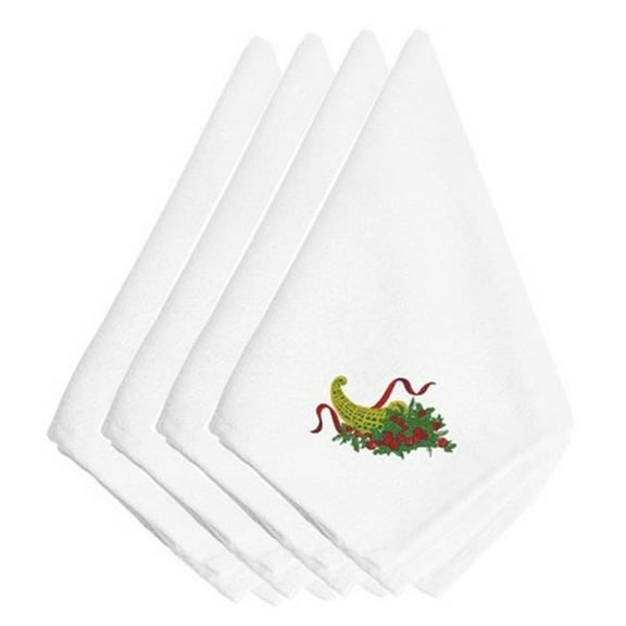 Christmas Bounty Embroidered Napkins