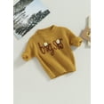 thumbnail image 3 of Bagilaanoe Toddler Baby Girl Knitted Sweater Long Sleeve Embroidery Pullover 6M 12M 24M 3T 4T 5T 6T Kids Warm Jumpers Tops Fall Loose Knitwear, 3 of 8