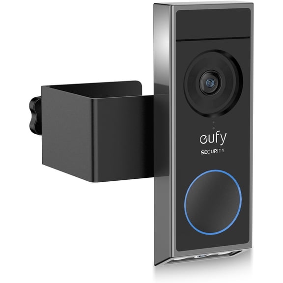 Anti-Theft Video Doorbell Mount Compatible with Eufy E340 - No Drilling, Motion Sensor Unblocked, Adjustable Eufy Doorbell E340 Mount for Houses, Apartments, Rentals (Doorbell is not Included)