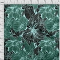 thumbnail image 4 of oneOone Viscose Chiffon Dark Teal Green Fabric Asian Line Drawing Oriental Craft Projects Decor Fabric Printed By The Yard 42 Inch Wide, 4 of 4