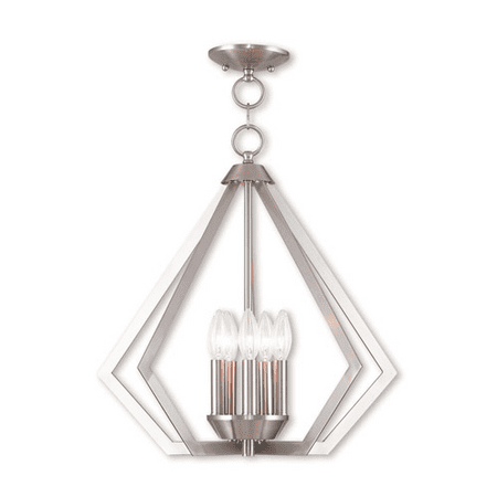 

Chandeliers 5 Light With Brushed Nickel Candelabra Base 20 inches 200 Watts - World of Crystal