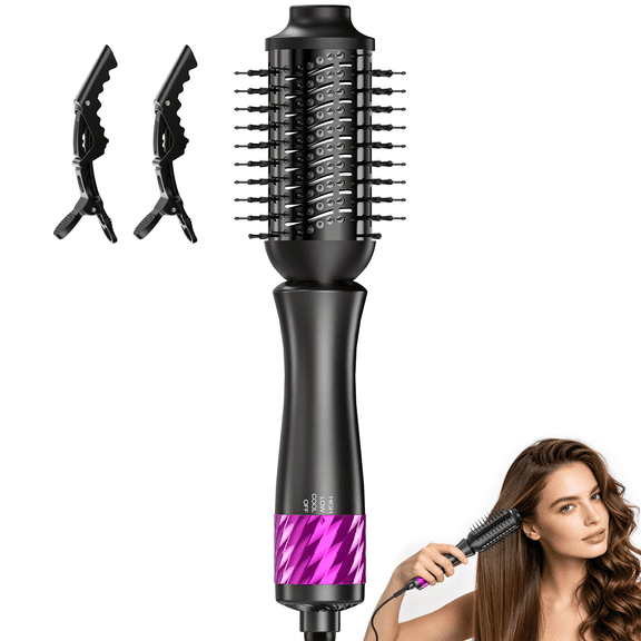 VIISHARE Hair Blow Dryer Brush, One-Step Hair Styling Tool, 3-in-1 Ionic Blowout Hot Air Brush for Straightening Curling & Volumizing