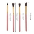 thumbnail image 2 of Unique Bargains 4 Pcs Lightweight Makeup Brush Set for Business Travel Pink Gold Tone Wooden Handle Aluminum Tube, 2 of 5