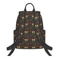 thumbnail image 2 of Naloa Boho Owl Print Lightweight DayBackpack Suitable for school, work, shopping, travel, etc., 2 of 5