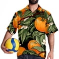 thumbnail image 4 of Tangerine Men's Short Sleeve Beach Shirts, Hawaiian Printed Button Down Summer Casual Unisex Men's Shirts, 4 of 6