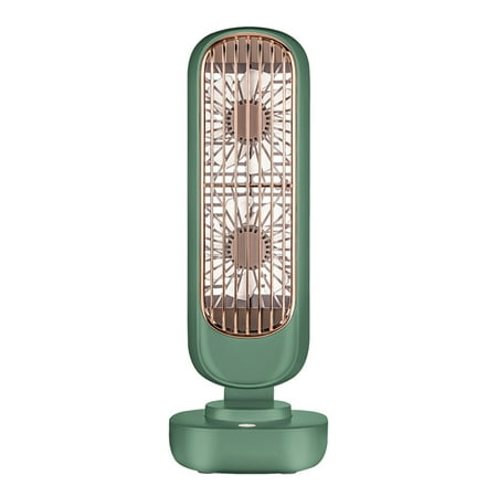 

Grassland Adjustable Fan Hanging Fan New Retro Twin Leaf Tower Fan Office Desktop Vertical Portable Charging USB Small for Partner Brother Women