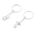thumbnail image 2 of Unique Bargains Couples Lovers Keyring Bottle w Pacifier Pendants Key Chain Christams Gift, 2 of 3