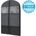 Plixio 54" Black Garment Bags for Travel or Hanging Clothes Storage