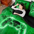 thumbnail image 4 of Homewish Gradient Gamepads Bedding Comforter Set 7 Pieces for Kids Teens,Geometric Honeycomb Hexagon Full Bedding Set Lightweight,Abstract Video Game Fitted Sheet Flat Sheet,Luxury Bedroom Decor, 4 of 8
