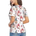 thumbnail image 3 of Honeii Gnome With Love Letter Print Women's Classic V-Neck T-Shirt,Womens Fashion Tops,Stylish Everyday Top for Women, Casual Summer Spring Outfits Clothes-X-Large, 3 of 5
