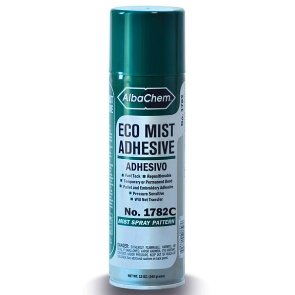 AlbaChem Eco Mist Adhesive No.1782C 12 oz - Flashable Screen Print Pallet Adhesive