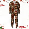 thumbnail image 6 of Odeerbi Christmas Onesie Pajamas for Family Holiday Sleep Jumpsuit Long Sleeve Family Christmas Pajamas Matching Sets Dad Printed Loungewear Jumpsuit Sleepwear Xmas PJs Set Coffee, 6 of 9