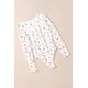 thumbnail image 3 of ABPHQTO Body de mujer blanco con manga larga y estampado floral recortado, 3 of 5