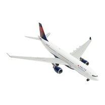 Airbus A330-200 Commercial Aircraft "Delta Air Lines" White with Red and Blue Tail 1/400 Diecast Model Airplane by GeminiJets