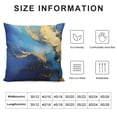 thumbnail image 5 of Shangniulu Blue Golden Marble Background Throw Pillow Covers Marbled Surface Fake Stone Texture Decorative Pillowcases Soft Cushion Covers for Sofa Couch Bed Home Decor, 5 of 5