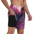 thumbnail image 2 of Daiia Astronaut Riding Fiery Horse Mens Swim Trunks Swim Shorts Quick Dry Swim Shorts with Mesh Lining Pockets-Medium, 2 of 9