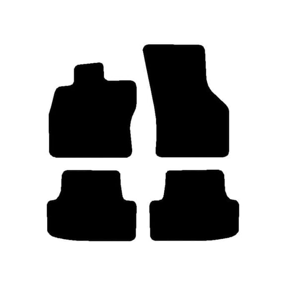 Carpet Floor Mats, Custom Fit, Black, 4-Piece Set, Fits 2015-2020 Audi A3, Made in USA