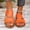A Orange, variant on Womens Slippers Flat Hollow Summer Slip On Sandals Orange Size 6.5