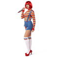 thumbnail image 5 of Joyfy Women Killer Doll Costume, Adult Creepy Doll Costume Scary Nightmare Killer Doll Dress for Halloween Costume Party Cosplay, 5 of 9