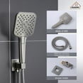 thumbnail image 6 of Boyel Living 9.8" Wall-Mounted Rain Shower Faucet with Pressure Balanced Valve Square Shower Faucet Set with Bathtub Spout,Brushed Nickle, 6 of 11