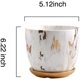 thumbnail image 3 of Maceta de mármol de cerámica moderna nórdica, maceta para plantas de interior con orificio de drenaje y bandeja de cerámica para cactus suculentas kaili Sencillez, 3 of 3