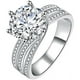 thumbnail image 4 of Anillo de plata de lujo con incrustaciones de diamantes Mosane, anillo de diamantes Mosane de color D, joyería de plata vacía S925 Plata, 4 of 5