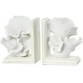 thumbnail image 6 of DecMode 6" Textured Coral Cream Polystone Bookends (Set of 2), 6 of 9