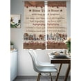 thumbnail image 5 of Sheer Curtains 72 Inches Long, Farmhouse Light Filtering Window Curtains for Living Room, Brown Country Star Berry Vintage Wood Grain Rod Pocket Voile Sheer Curtain Drapes, 52"W x 72"L, 2 Panels, 5 of 8