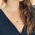 thumbnail image 3 of Gem Stone King 925 Sterling Silver Moissanite and Black Diamond Pendant Necklace for Women (6.05 Cttw, Gemstone Birthstone, Cushion 10MM, Round 6MM), 3 of 4