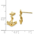 thumbnail image 3 of Real 14kt Yellow Gold 3-D Anchor with Rope Post Earrings; for Adults and Teens; for Women and Men, 3 of 3