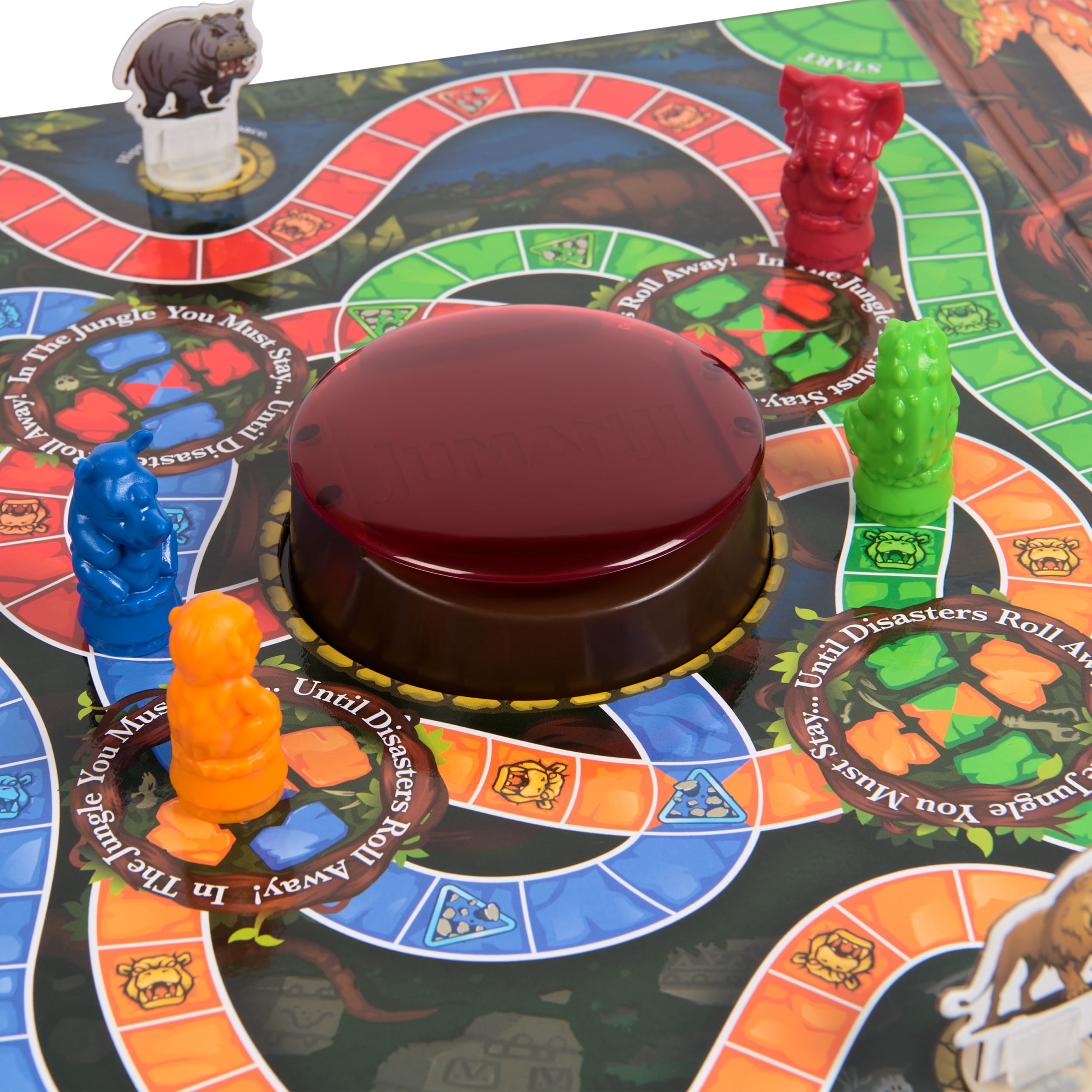Spin Master Games, Jumanji The Game Real Wooden Box Edition of the Classic Adventure Board Game for Kids and Families Ages 8 and up