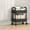 BlaCK-3C-home supplies, variant on LEFTHIGH Home 4-Tier Kitchen Storage Cart 32.7x12.2x8.3 Inch Black Plastic Organizer Rack with Armrests Casters for Bathroom Toiletries Living Room Snacks Books Toys Decor