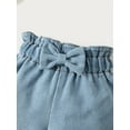 thumbnail image 5 of Kucnuzki Newborn Baby Girls Denim Shorts Elastic Waistband Bowknot Baby Girls Clothes Summer Blue 9-12 Months, 5 of 7