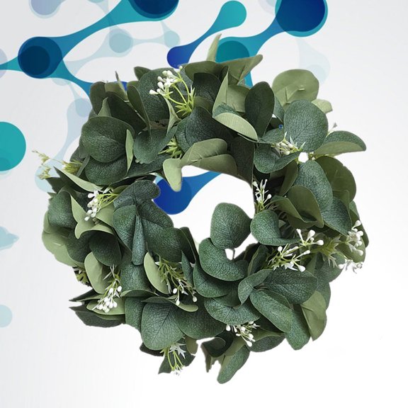 TABLZONE Handmade Artificial Eucalyptus Leaf and Wreath Wall Hanging Decoration 1 Pc