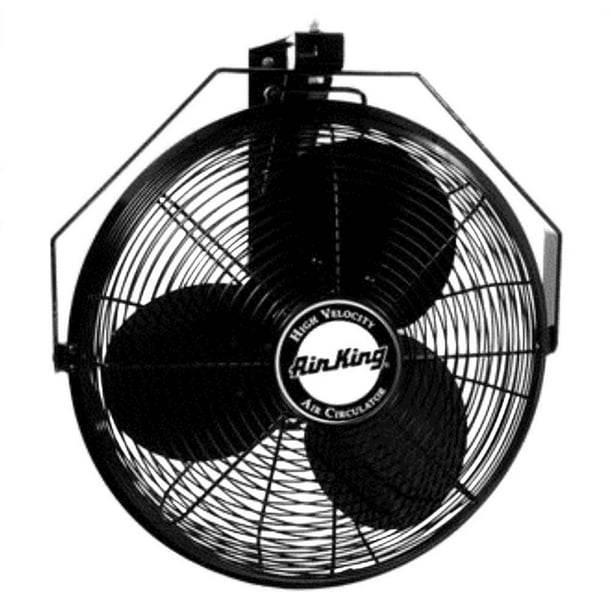 Air King 18 Inch 1/6 HP Industrial Grade 3 Blade Wall Mounted Fan, 9518