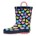 thumbnail image 6 of Western Chief Toddler and Little Kids Waterproof Happy Hearts Rain Boots with Soft Lining Removable EVA Insole and Pull On Loops, 2/3, 6 of 7