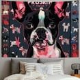 thumbnail image 2 of Orinice Boston Terrier Tapestry Wall Hanging Unique Style Graphic Tapestries Home Wall Decor Art for Living Room Bedroom Apartment Farmhouse Dorm 50x40inch, 2 of 6