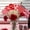 Red, variant on Valentine'S Day Center Decorative Sticks, Paper Heart-Shaped Sticks, Wedding Party Vase Flower Arrangement Supplies, 15 Sticks Per Pack, 5.9*5.12 Inches.