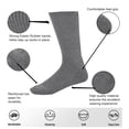 thumbnail image 4 of MANARC Men Women Cotton Crew Socks Soft Comfortable Durable Breathable Reinforced Double Layer Cushioned 3 Pack Dark Grey., 4 of 5