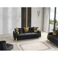 thumbnail image 4 of Lust Modern Style 3PC Living Room Set Made with Wood in Black, 4 of 20