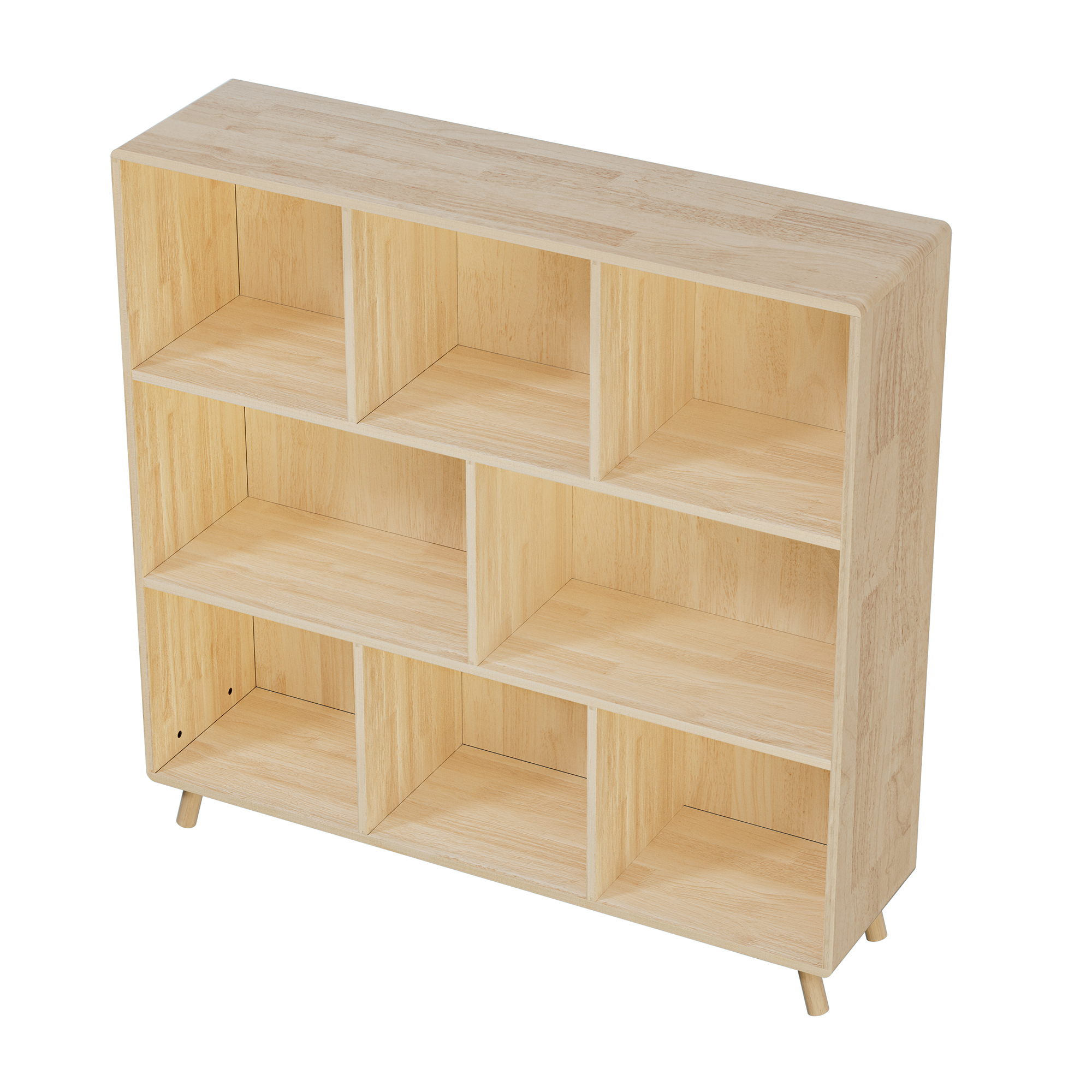 8-Cube Storage Cabinet, 44"L x44" H Fixed Shelves Organizer for Books/Toys/Home Décor, Modern Wooden Bookcase, Multi-Compartment Cabinet for Home/Office