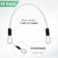 thumbnail image 3 of Uxcell Paquete de 10 Candados de Seguridad, Cable de Acero Inoxidable Recubierto de 1FT 4mm, Cable Trenzado Resistente a Cortes para Equipaje [Transparente], 3 of 6