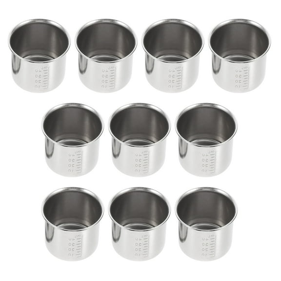 Soimiss Stainless Steel Measuring Cups with EasytoRead Markings for Kitchen and Lab Use Silver