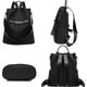 thumbnail image 2 of Mochila Mujer, Bolso Bandolera Antirrobo, Mochila Escolar Multifuncional Oxford, Oxford negro, 2 of 5