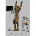 thumbnail image 2 of Men's Star Wars Chewbacca Basketball Who Invited Him Long Sleeve Shirt Athletic Heather Small, 2 of 4