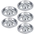 thumbnail image 1 of 5Pcs Thicken 304 Stainless Steel Round Divided Service Plate Dinner Tray Tableware for Kid, 1 of 5