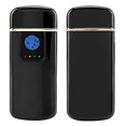 thumbnail image 3 of Petit Briquet Portable Rechargeable en Métal avec Affichage LED et Impression Tactile (Noir), 3 of 8