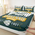 thumbnail image 3 of Manfei Boys Baseball Game Queen Sheet Sets,Sport City Slihouette Flat Sheet,Oakland Queen Fitted Sheet For Teens Kids,Breathable Home Decor,4-Piece, 3 of 7
